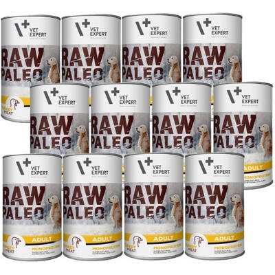 VetExpert Raw Paleo Adult turkey 12 x 400 g
