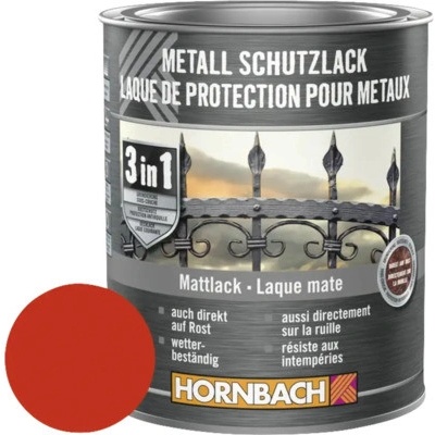 Hornbach farba na kov 3v1 750ml červená matná