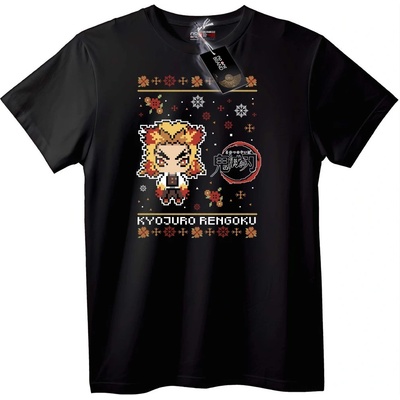 NOONEBRAND Тениска Аниме на Киожуро Ренгоку - 3XL, White