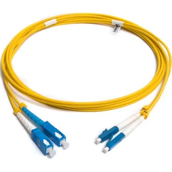 Conneu Оптична пач корда LC/UPC-SC/UPC Сингъл мод 9/125 дуплекс, 2 мм кабел, 3м (CNFJ-LCSCOS2DYE2mm-3)