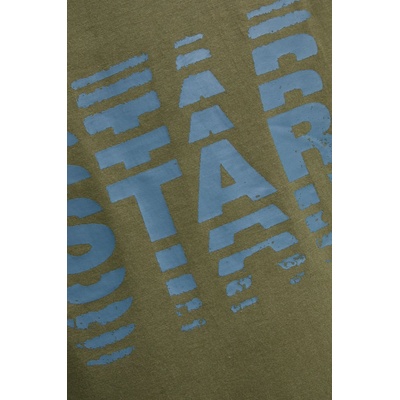 G-Star Raw Памучна тениска G-Star Raw в зелено с принт D25140-336 (D25140.336)