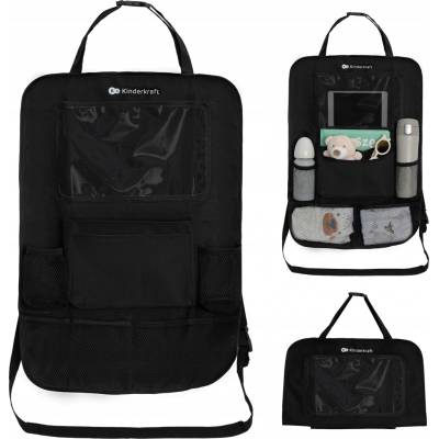 Kinderkraft Organizér do auta, chránič sedadla, 8 kapes, držák na tablet, univerzální