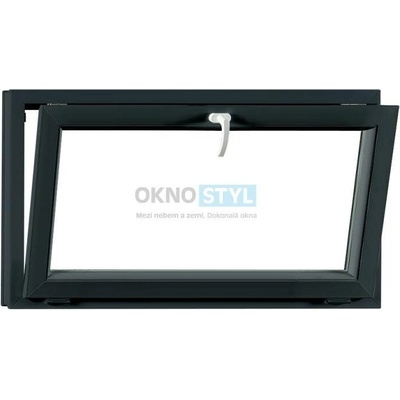OKNOSTYL.cz plastové okno 12000 x 7000 mm REHAU sklopné Bílá / Antracit - Struktura dřeva (40)