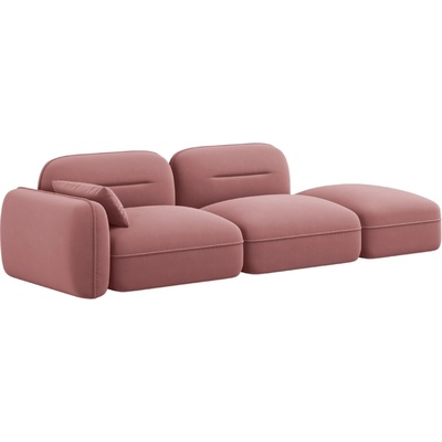 Cosmopolitan Design Růžová sametová trojmístná