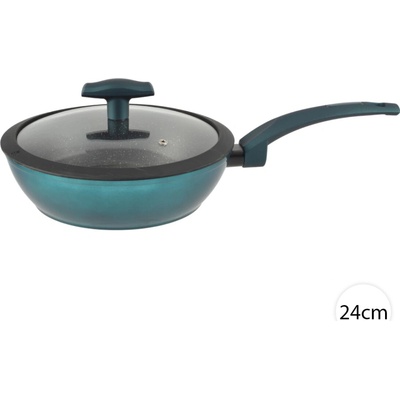 Perfect Home Granitová hluboká wok pánev na indukci s poklicí 24cm Sea Line, 15621
