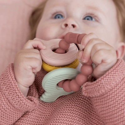 Little Dutch silikon klíče růžová – Zboží Dáma