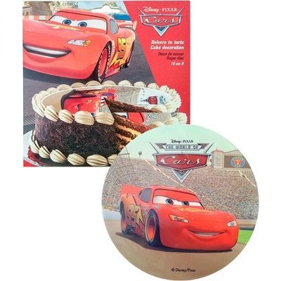 Vola Colori Terč z cukrového papíru Cars prům.16 cm 1 ks/krabička – Zboží Mobilmania