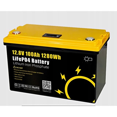 LiFePo4 baterie 12V 100Ah SUN s displejem – Zboží Živě