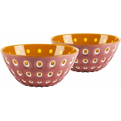 Guzzini LE MURRINE sada 2 misek mauve white caramel 12 cm