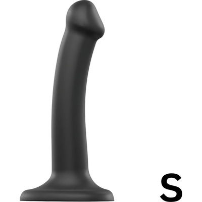 Strap on me M dvojitá vrstva, silikonové dildo s přísavkou černé