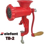 ELEFANT Ръчна чугунена месомелачка Elefant TB-2 №10 с нож 4 остриета и решетка 6 мм (10527)