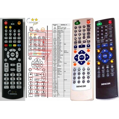 GENERAL SENCOR SDV-7301H, SDV-7302H, SDV-7112, SDV-7114 - съвместимо дистанционно управление на марката General (SDV-7301H, SDV-7302H, SDV-7112, SDV-7114)