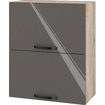 ИРИМ Горен кухненски шкаф Сити АРФ-Антрацит гланц-05-11 60 см