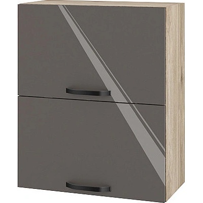 ИРИМ Горен кухненски шкаф Сити АРФ-Антрацит гланц-05-11 60 см