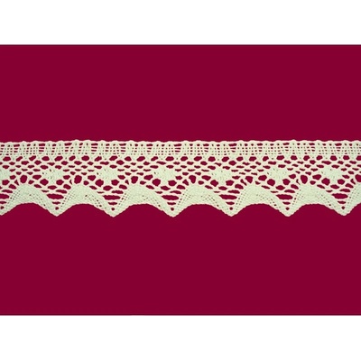Bavlněná paličkovaná krajka 2070/40mm smetanová/5m
