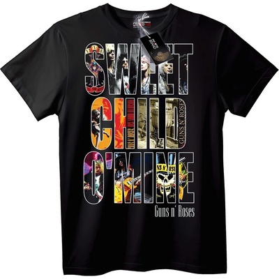 NOONEBRAND Тениска Guns N' Roses Sweet Child O' Mine - 4XL, White