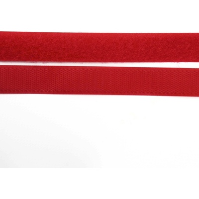 Pro Háčkování Suchý zip, 20 mm, komplet tmavě červená