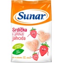 Dětské snacky Sunar Snack jahodová srdíčka 50 g