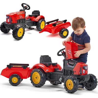 FALK Šliapací traktor 2020AB Supercharger červený