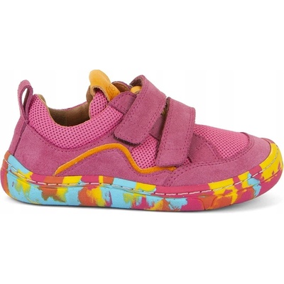 Froddo dívčí kožené polobotky pro široké nohy, růžové, na suchý zip BASE