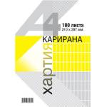  Карирана хартия Вега 33 a4 100 л. , вестник (a4 100)