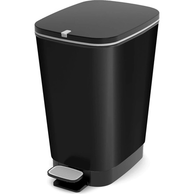 Матово черно пластмасово кошче за боклук с педал 25 l Chic Bin - KIS (237612)