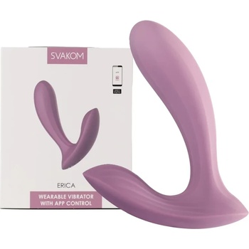 Носещ се вибратор, смартфон контрол, 10, 4см. - Erica Wearable Purple (SVAKOM0204)