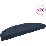 vidaXL Самозалепващи се постелки за стълби, 20 бр. , 56x17x3 см, сини, полукръгли (3365672)