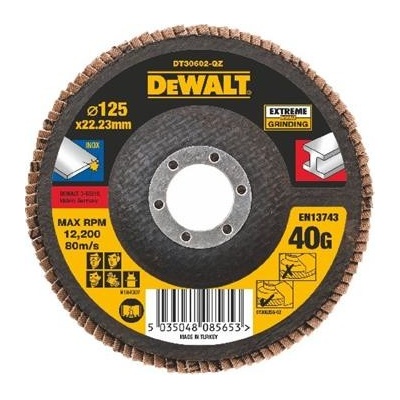 DeWALT DT30602 Brusný lamelový kotouč plochý Extreme na kov 40 G, 125 mm