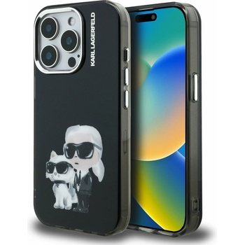 KARL LAGERFELD IML Aquarelle Karl and Choupette Заден Кейс за iPhone 15 Pro Max Черен Karl Lagerfeld | Cheren | ЖЕНИ | UNI