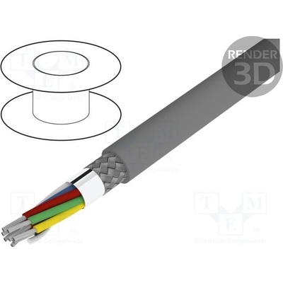Alpha Wire SL005 Vodič 8x24AWG tmavě šedá 300V 30,5m