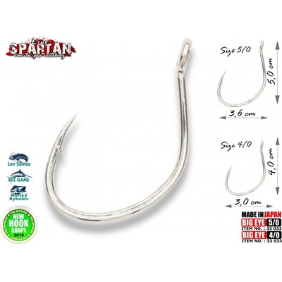 Esox Spartan Big Eye Hook veľ.5 4 ks