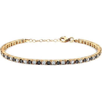 SAVICKI Тенис гривна, злато 585, кубичен цирконий, 2.8 мм, 19 см