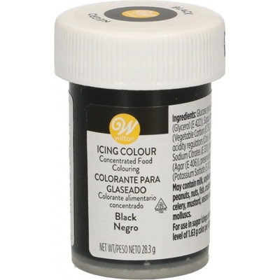 Cakesupplies Gélová farba Black Čierna 28 g