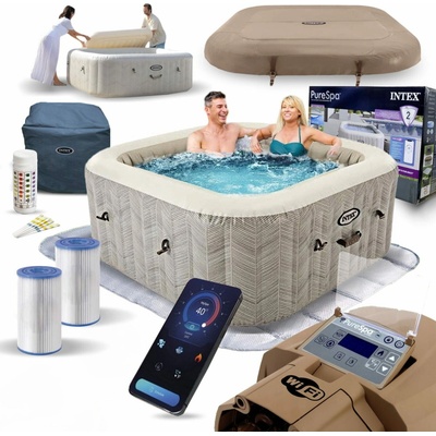 Intex 28446 Pure Spa Chevron Deluxe