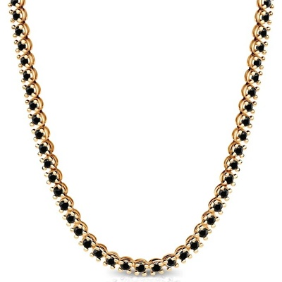 Savicki Náhrdelník žlté zlato, čierne diamanty SAV-N-TENIS-42CM-38SZ-25K-585-CZD-Z