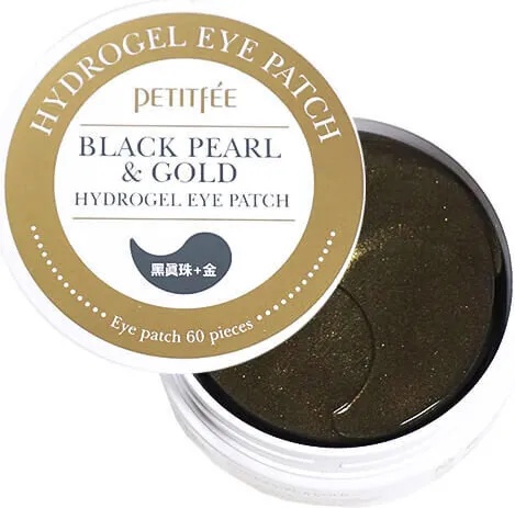 Petitfee Black Pearl & Gold Hydrogel Eye Patch, хидрогелни пачове с черна перла и злато