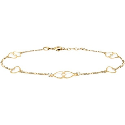 SAVICKI Náramok s príveskom srdce žlté zlato 19 cm - B-B-B0268-00081-585-Z