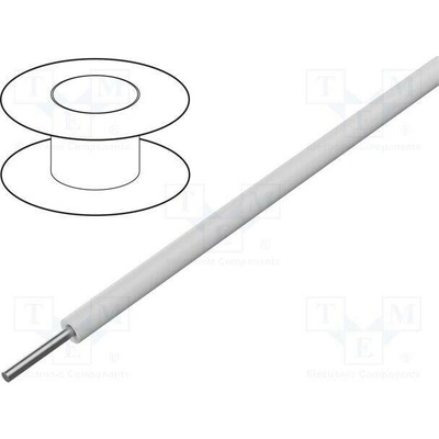 Alpha Wire 3051/1 WH001 HookUp Wire 22AWG drát Cu PVC bílá 300V 305 m
