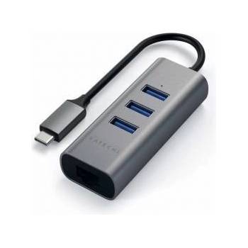 Satechi Aluminium Hub 2in1 USB-C / 3xUSB-A, Ethernet space gray