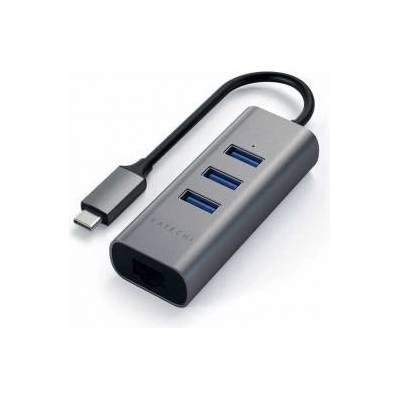 Satechi Aluminium Hub 2in1 USB-C / 3xUSB-A, Ethernet space gray