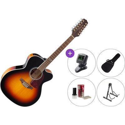 Takamine GJ72CE-12BSB Premium SET Brown Sunburst 12-струнна електро-акустична китара