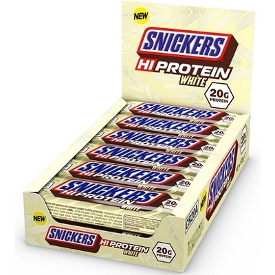 Mars Snickers High Protein White Bar, 1x57 Grams/12 bars box/