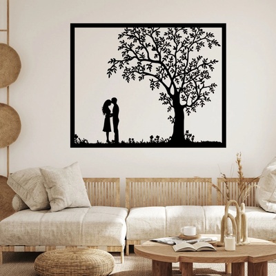 dřevo života Dřevěný strom na zeď SOUZNĚNÍ Rozměry (cm): 60x48, Zvolte barvu dekoru: Černá