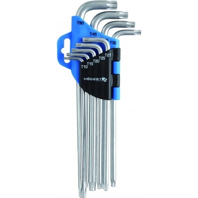 Högert Klíče torx 9 ks extra dlouhé HT1W818