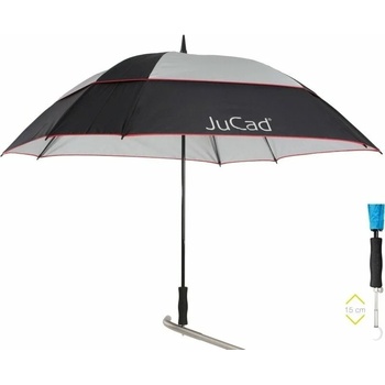 Jucad Telescopic Windproof With Pin Чадър Black/Silver/Red (JS3WP-SSR)