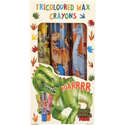 Dino World 3498750 šroubovací olejové voskovky s dinosaury 3 ks