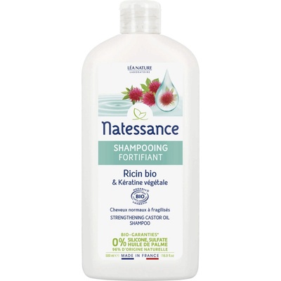 Natessance posilující šampon s ricinem a keratinem 500 ml