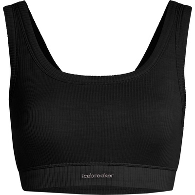 Icebreaker Дамски спортен сутиен Icebreaker Women's Merino Rib Lotus Bra Sports bra - Black (114-3464-0112)