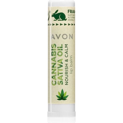 Avon Cannabis Sativa Oil Nourish & Calm балсам за устни с конопено масло 4, 5 гр